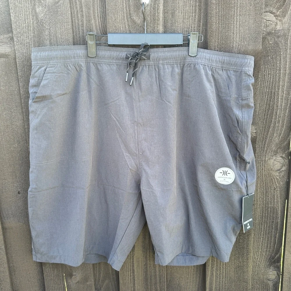 Kenneth Cole Active Dark Gray Athletic shorts compression liner NWT 4X - Picture 6 of 12
